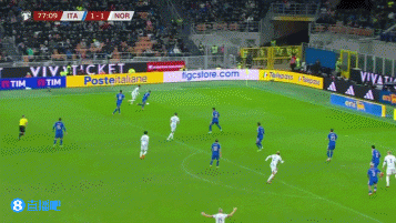 曼城连线！哈兰德凌空抽射破门，鲍勃助攻，挪威2-1反超意大利