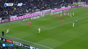 喜提一個進球！米雷蒂遠(yuǎn)射打在布雷默頭上彈進球門