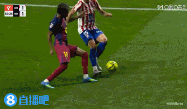  黄牌满天飞的比赛...朗格莱禁区边缘被过后拉倒亚马尔也染黄