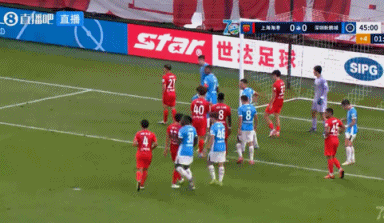 维塔尔角球助攻，克劳德头球破门，海港1-0领先
