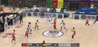 连珠炮！赵嘉义突然发力连中2记三分 中国队领先28分打停对手